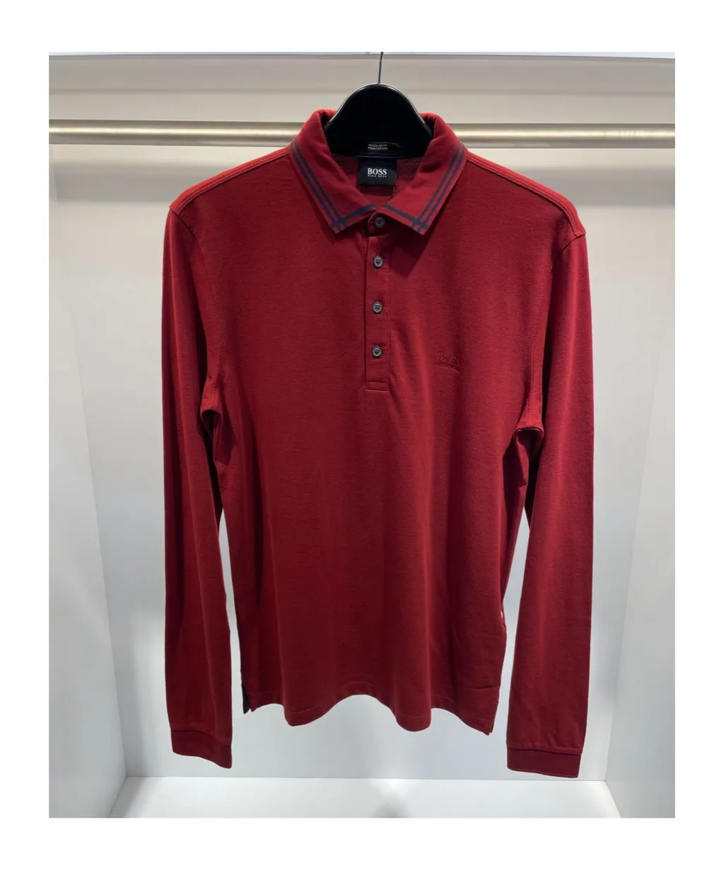 Buckle Long-Sleeved Polo Shirt, 2