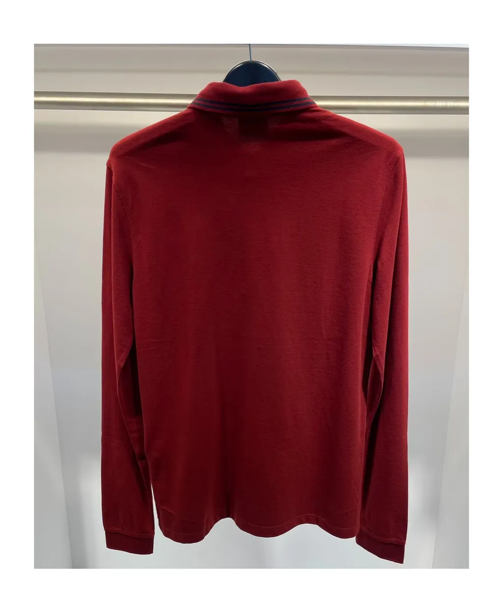 Buckle Long-Sleeved Polo Shirt, 1