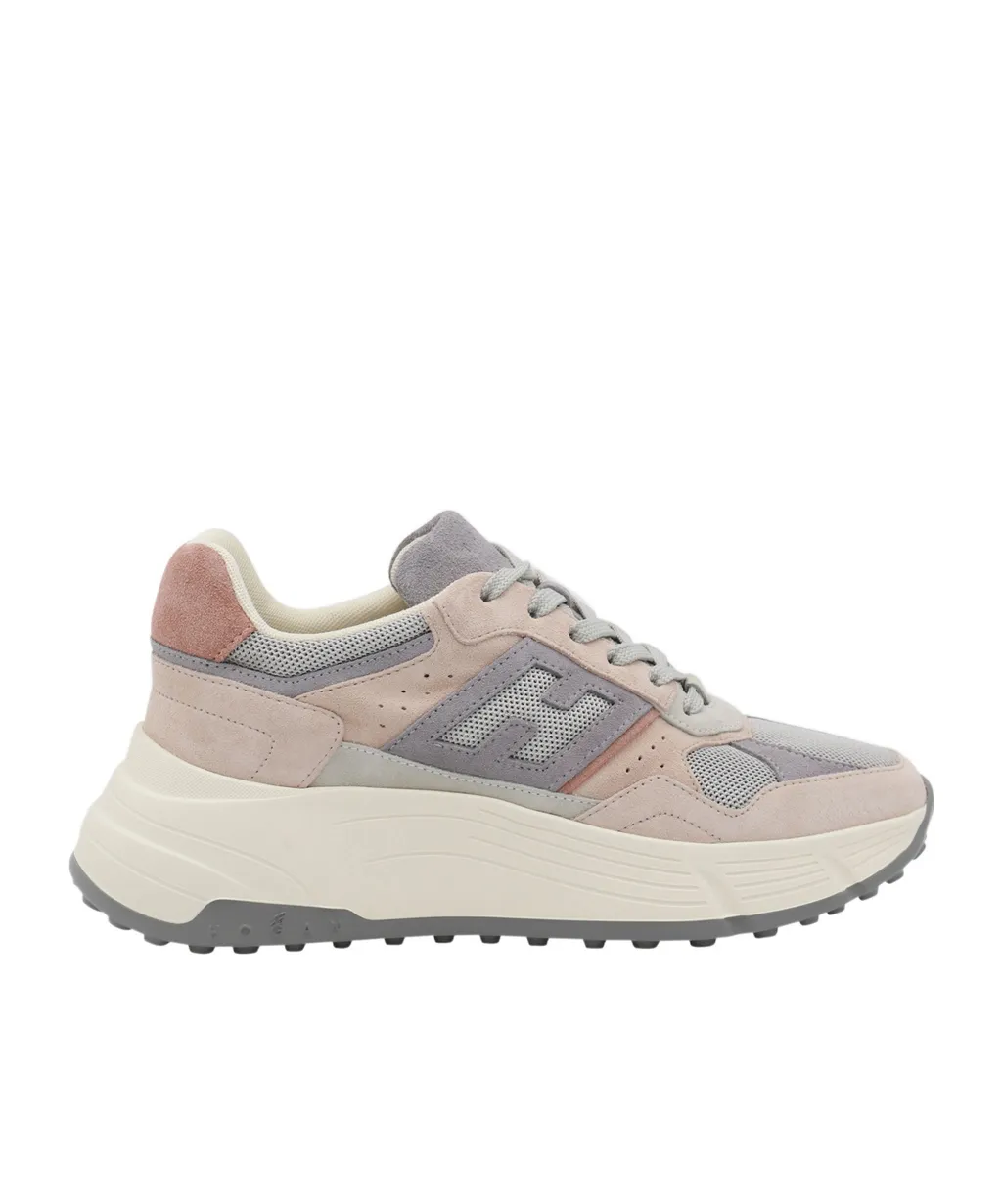Panelled Lace-Up Sneakers