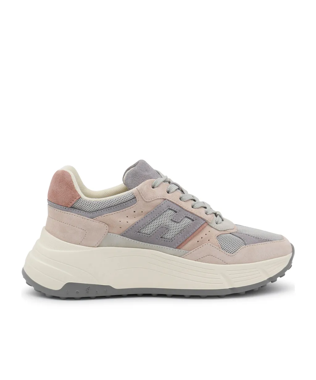 Panelled Lace-Up Sneakers