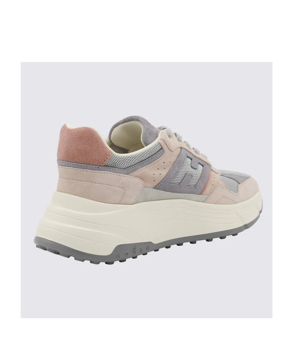 Panelled Lace-Up Sneakers