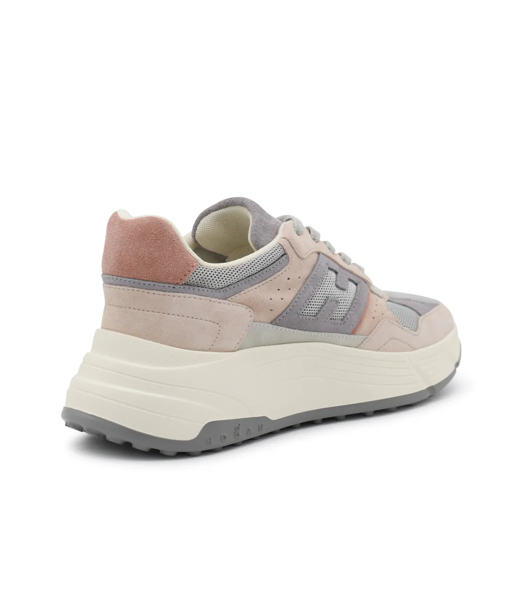 Panelled Lace-Up Sneakers