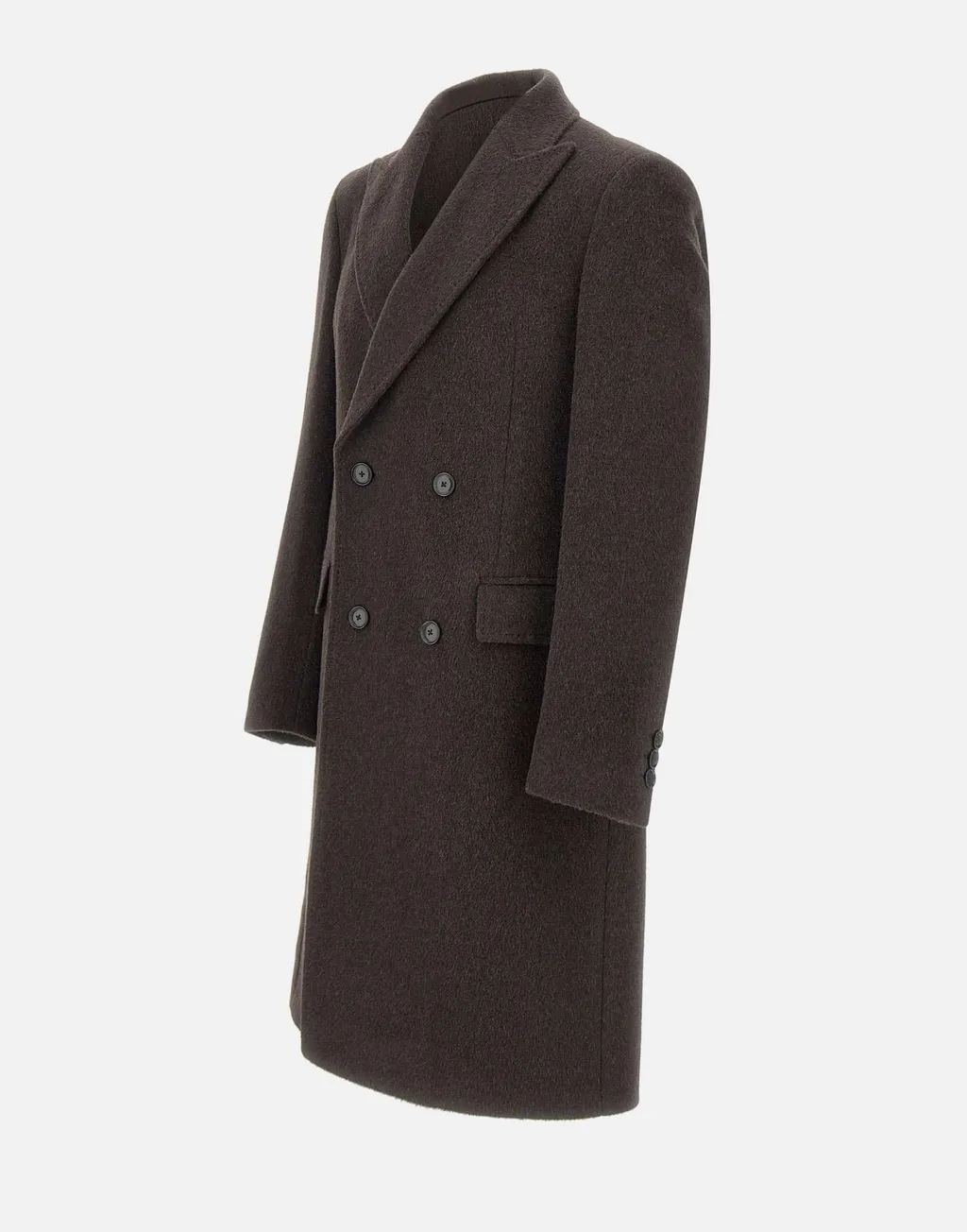 Double-Breasted Long-Sleeve Coat