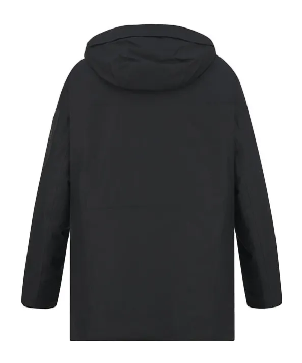 Logo Patch Hooded Coat