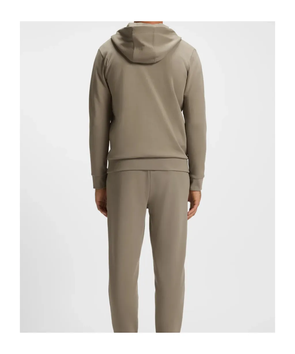 Logo Patch Zipped Hoodie