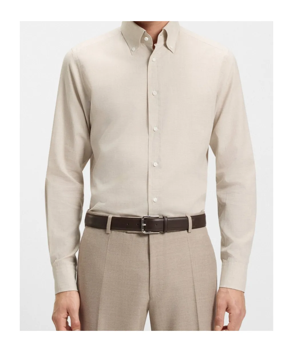 Button-Down Micro-Check Shirt