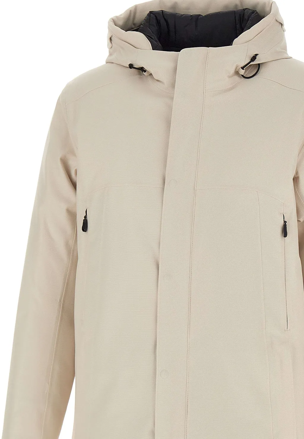 Logo Patch Hooded Coat