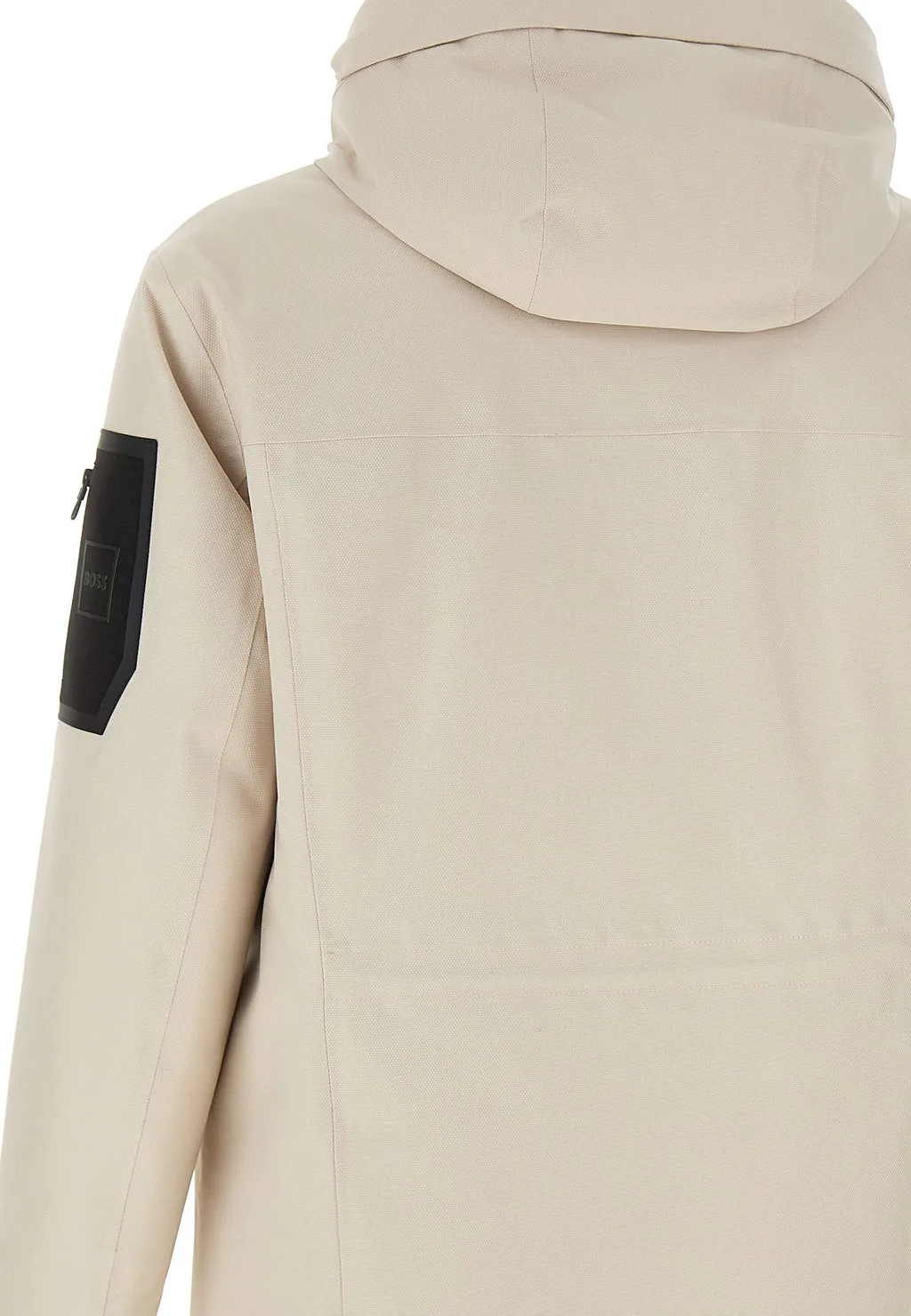 Logo Patch Hooded Coat