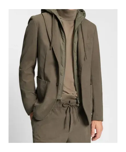 Layered Hooded Jacket