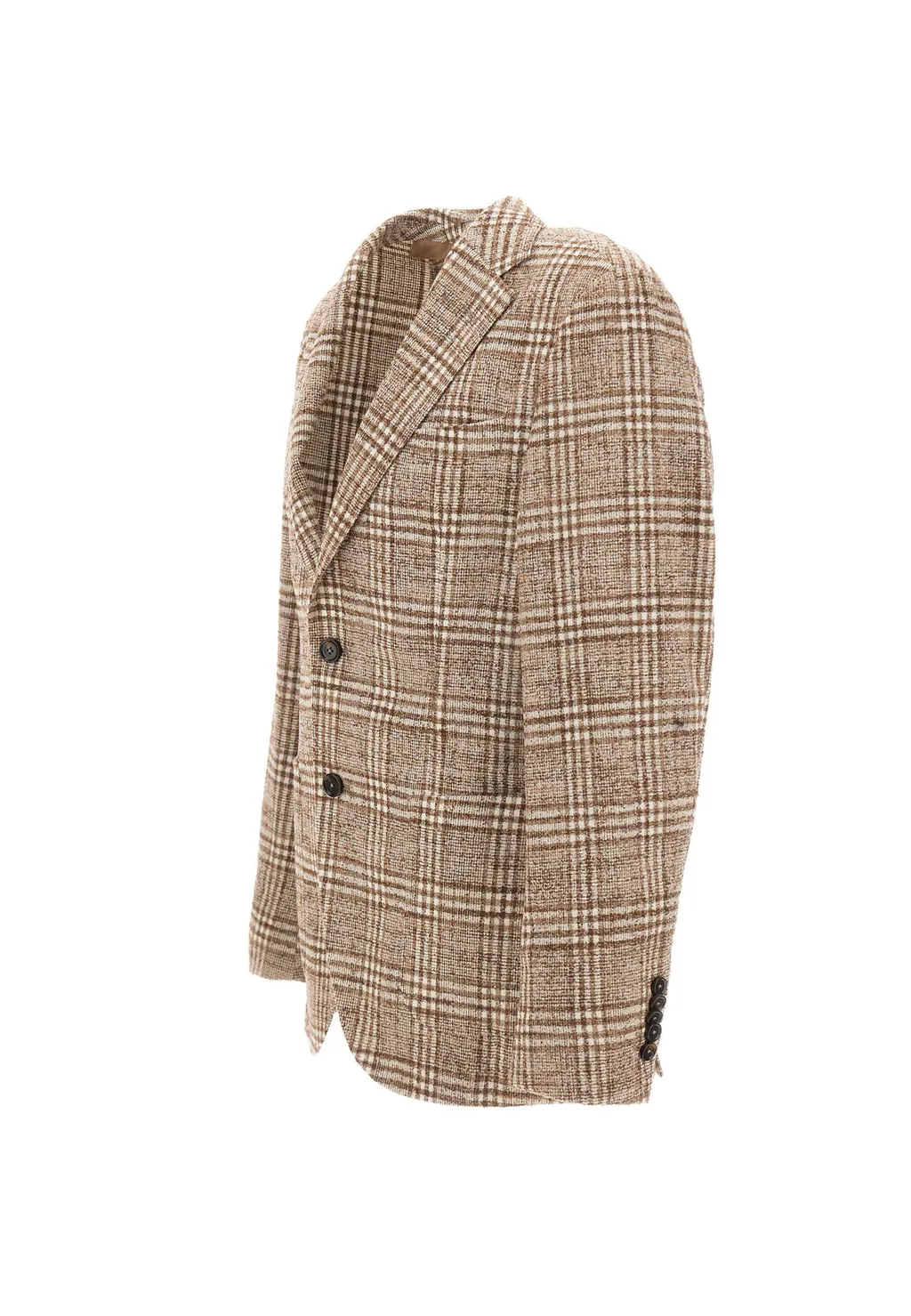 Single-Breasted Checked Blazer