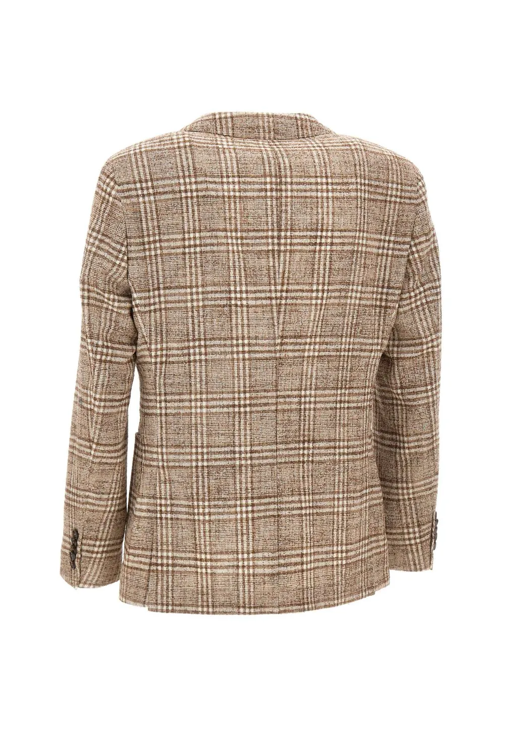 Single-Breasted Checked Blazer