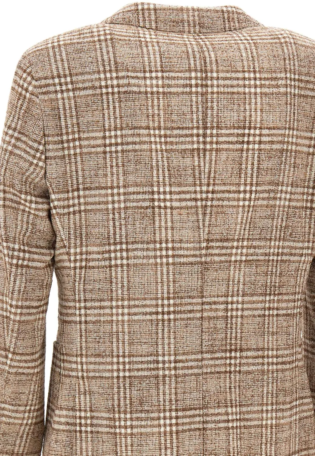 Single-Breasted Checked Blazer