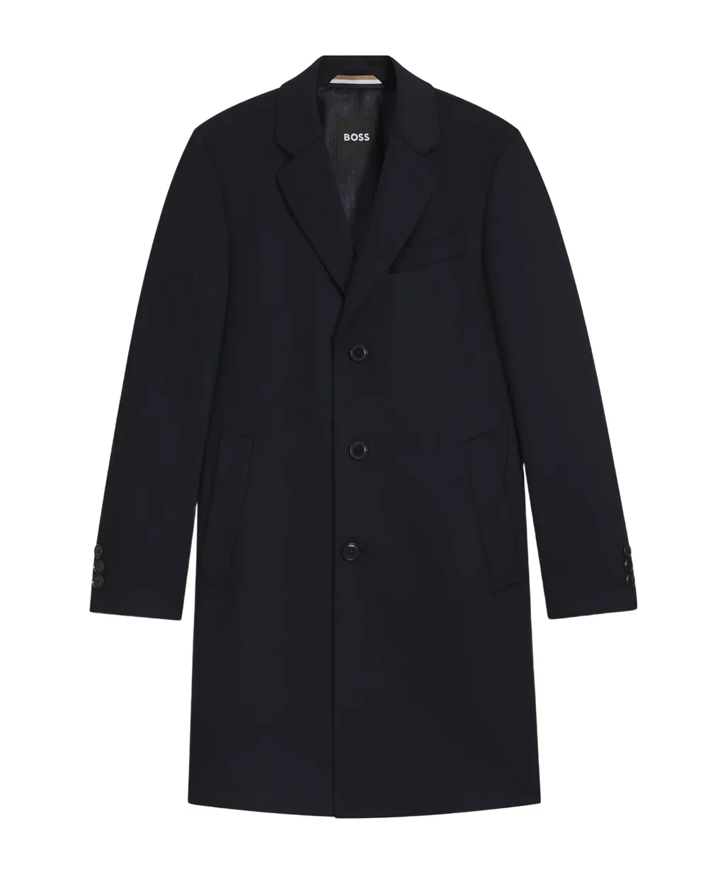 Button-Up Slim-Fit Coat