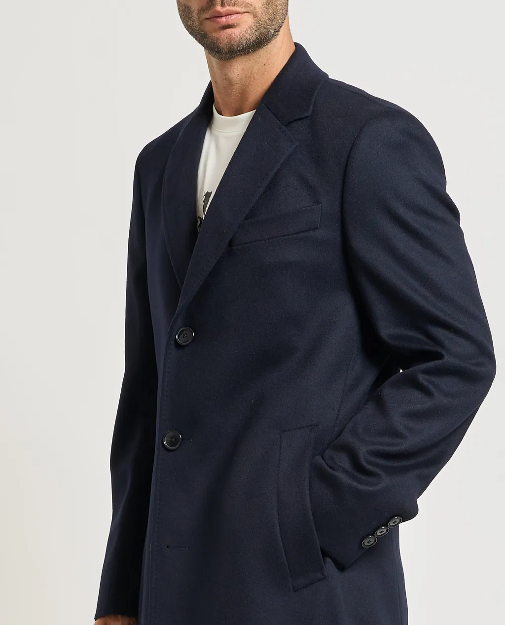 Button-Up Slim-Fit Coat