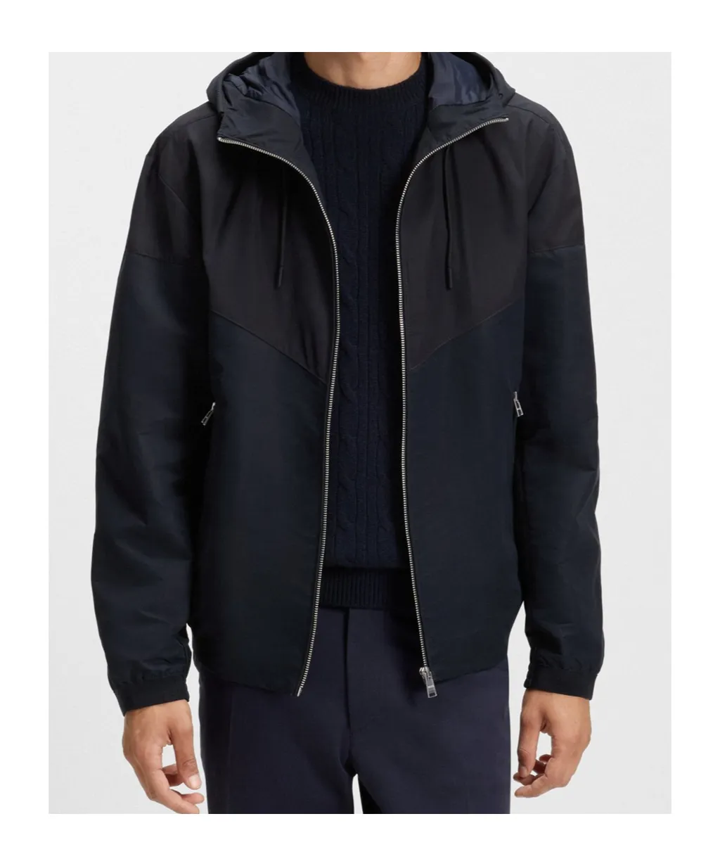 Water-Repellent Hooded Jacket