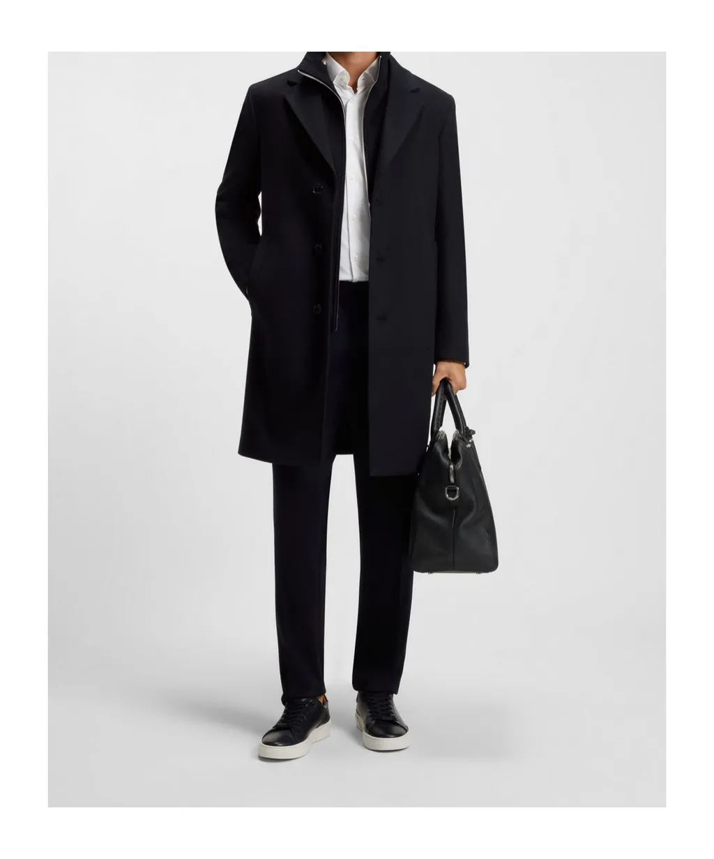 Removable Vest Wool Coat