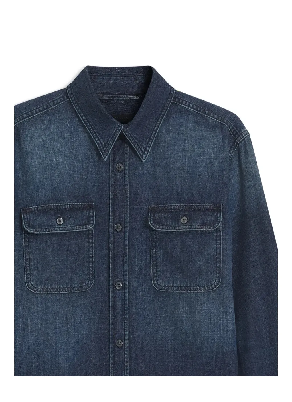 Double-Pocket Denim Shirt