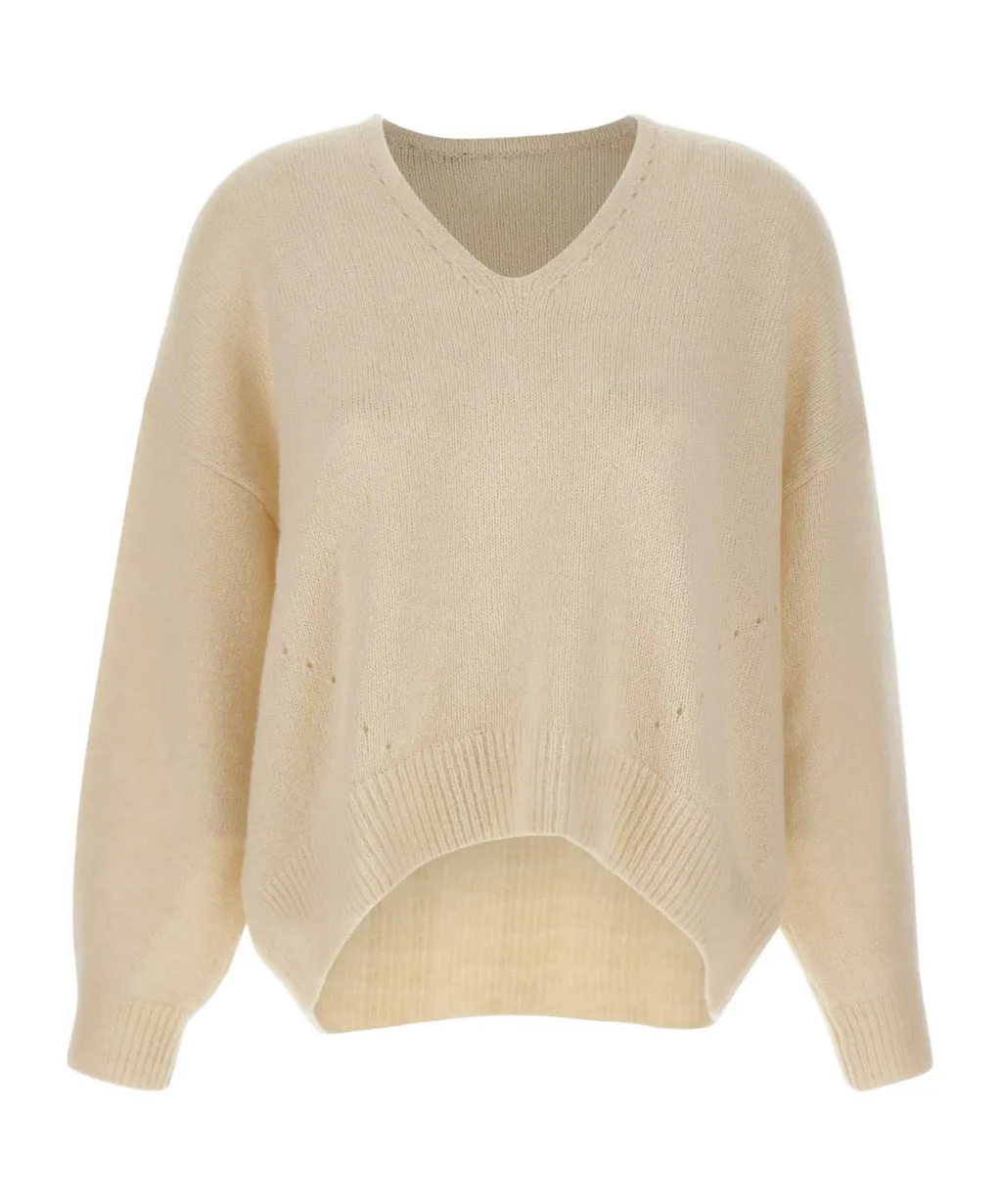 V-Neck Long-Sleeved Jumper