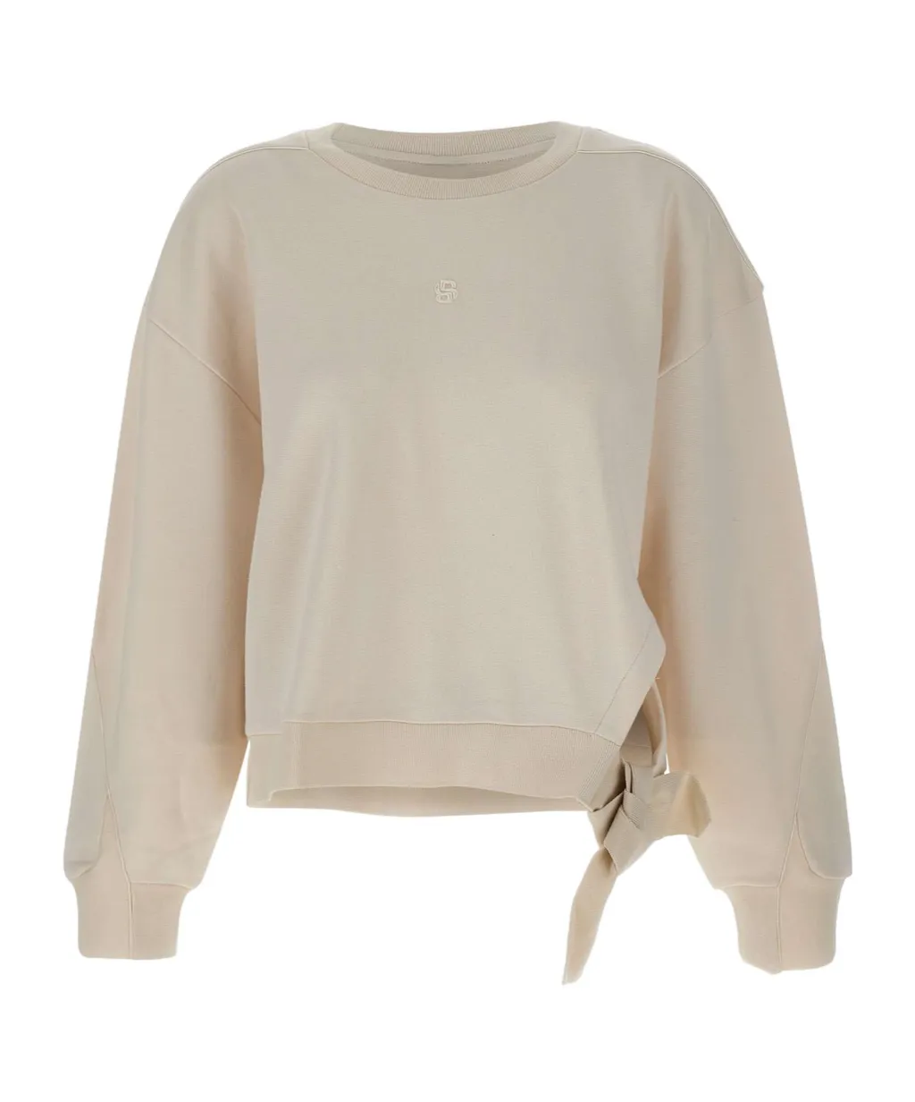 Bow-Detail Crew-Neck Sweatshirt