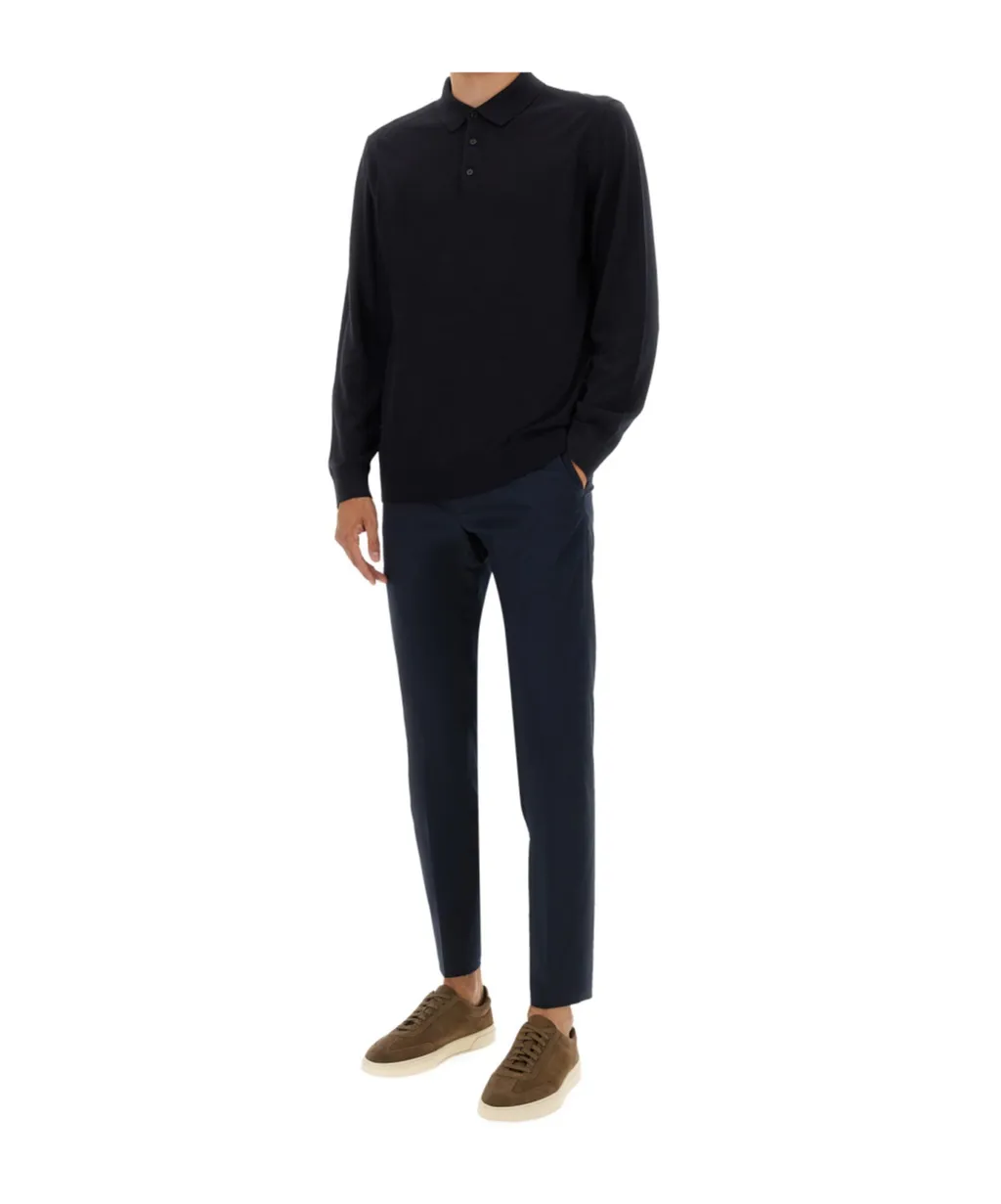 Long-Sleeved Polo Shirt