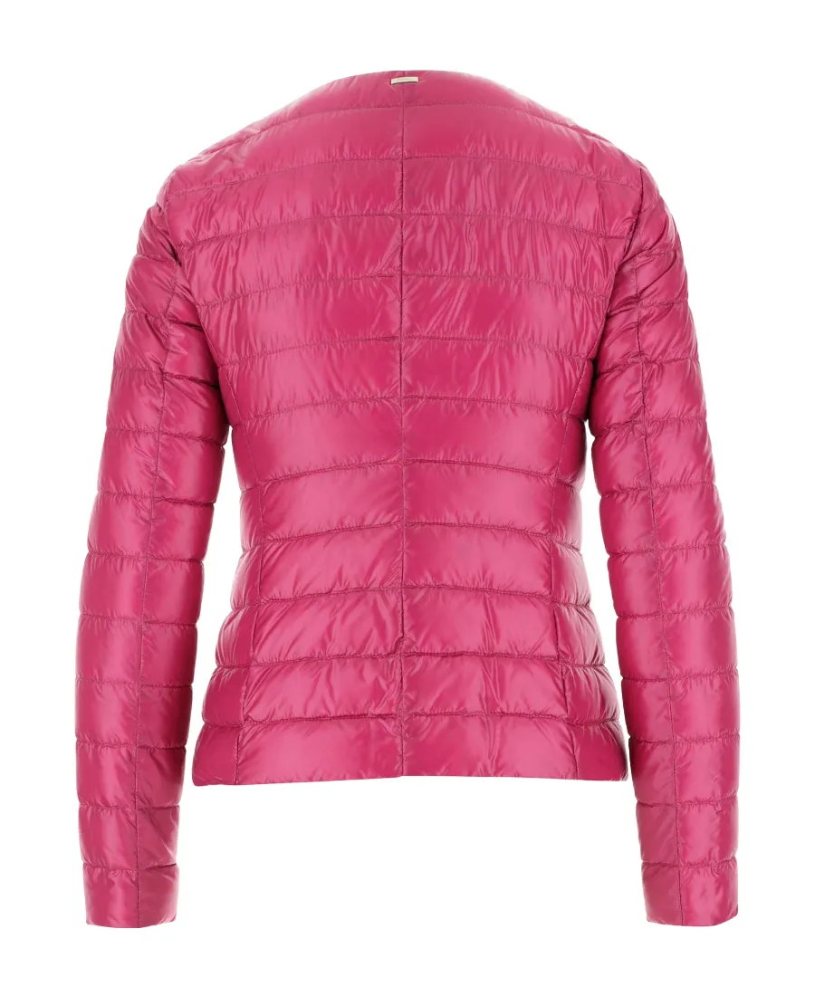 Quilted-Finish Fitted Jacket