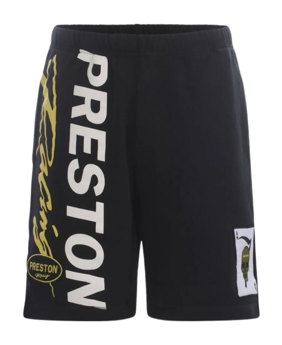 Logo-Printed Knee-Length Track Shorts