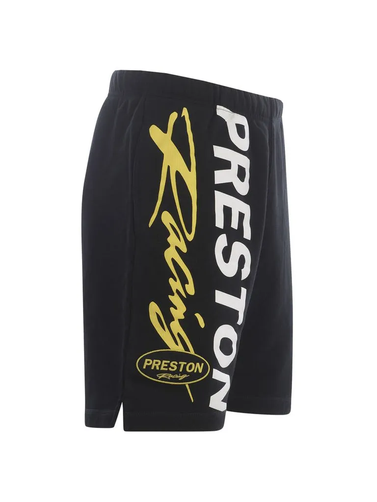 Logo-Printed Knee-Length Track Shorts