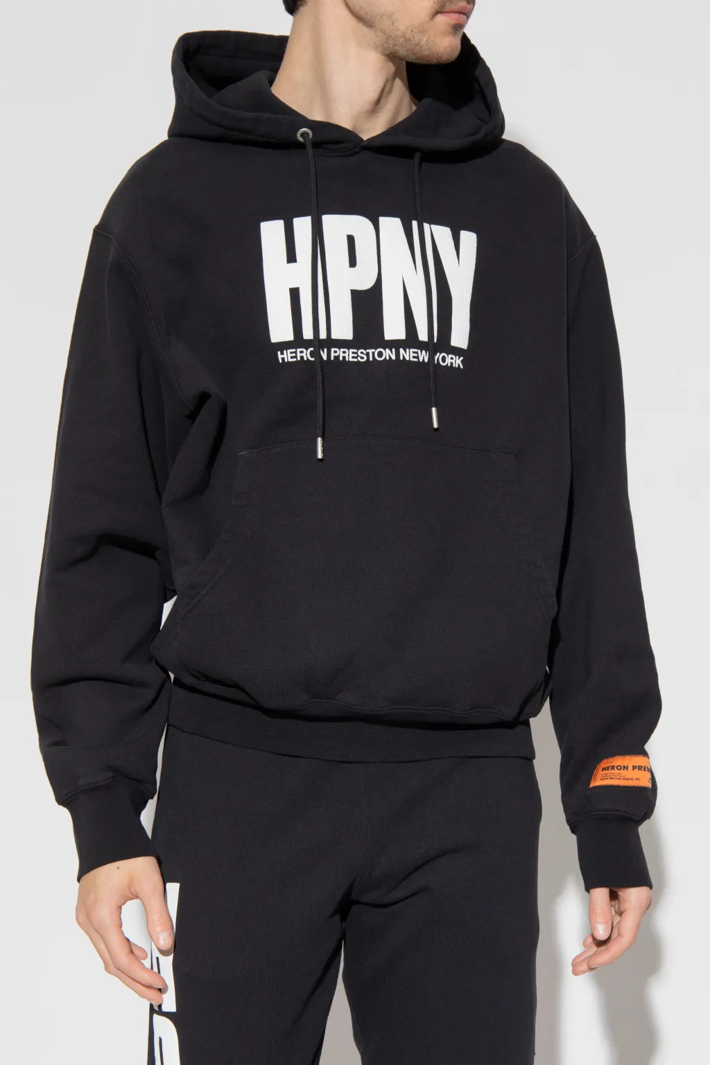 Logo-Print Hooded Jumper