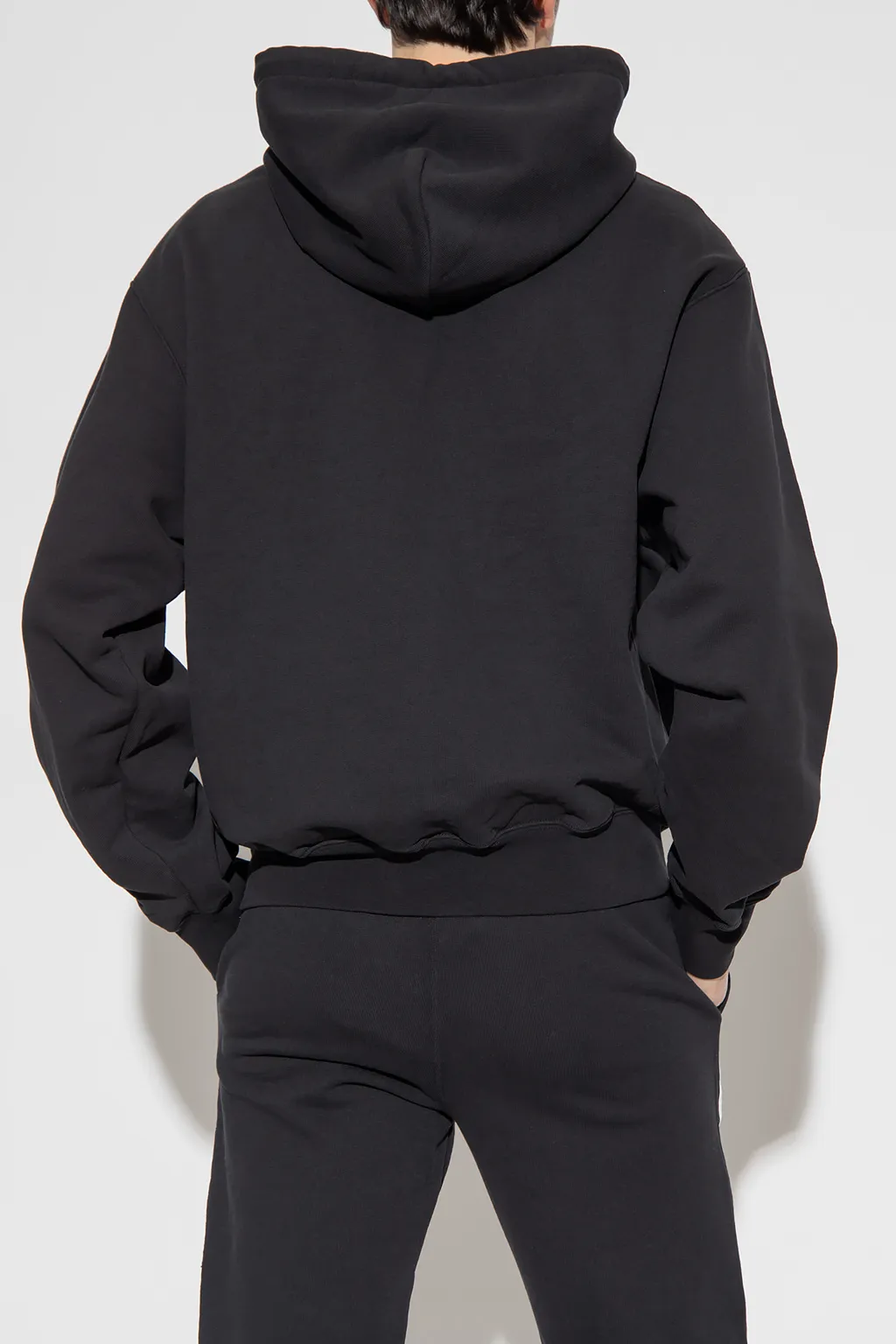 Logo-Print Hooded Jumper