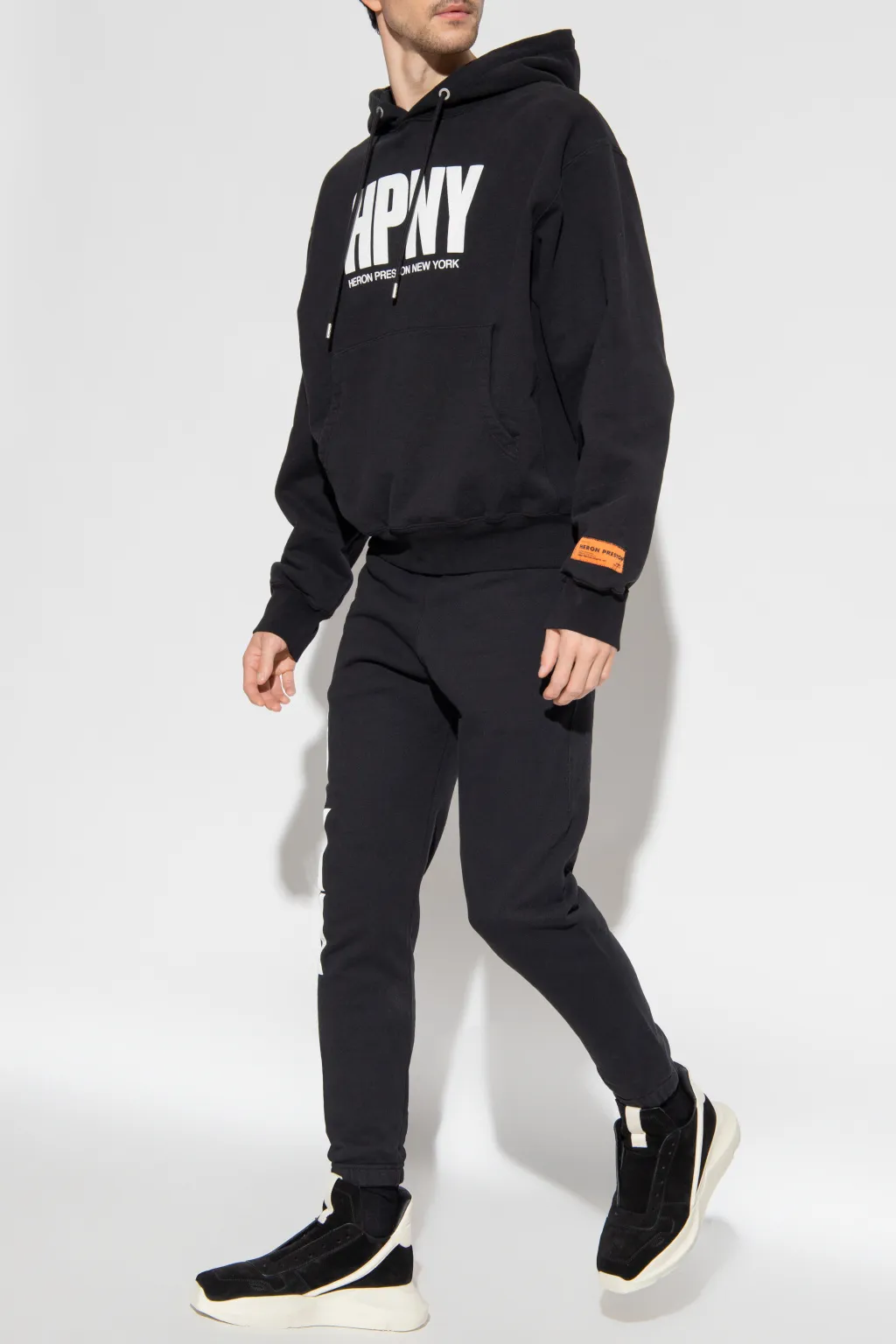 Logo-Print Hooded Jumper