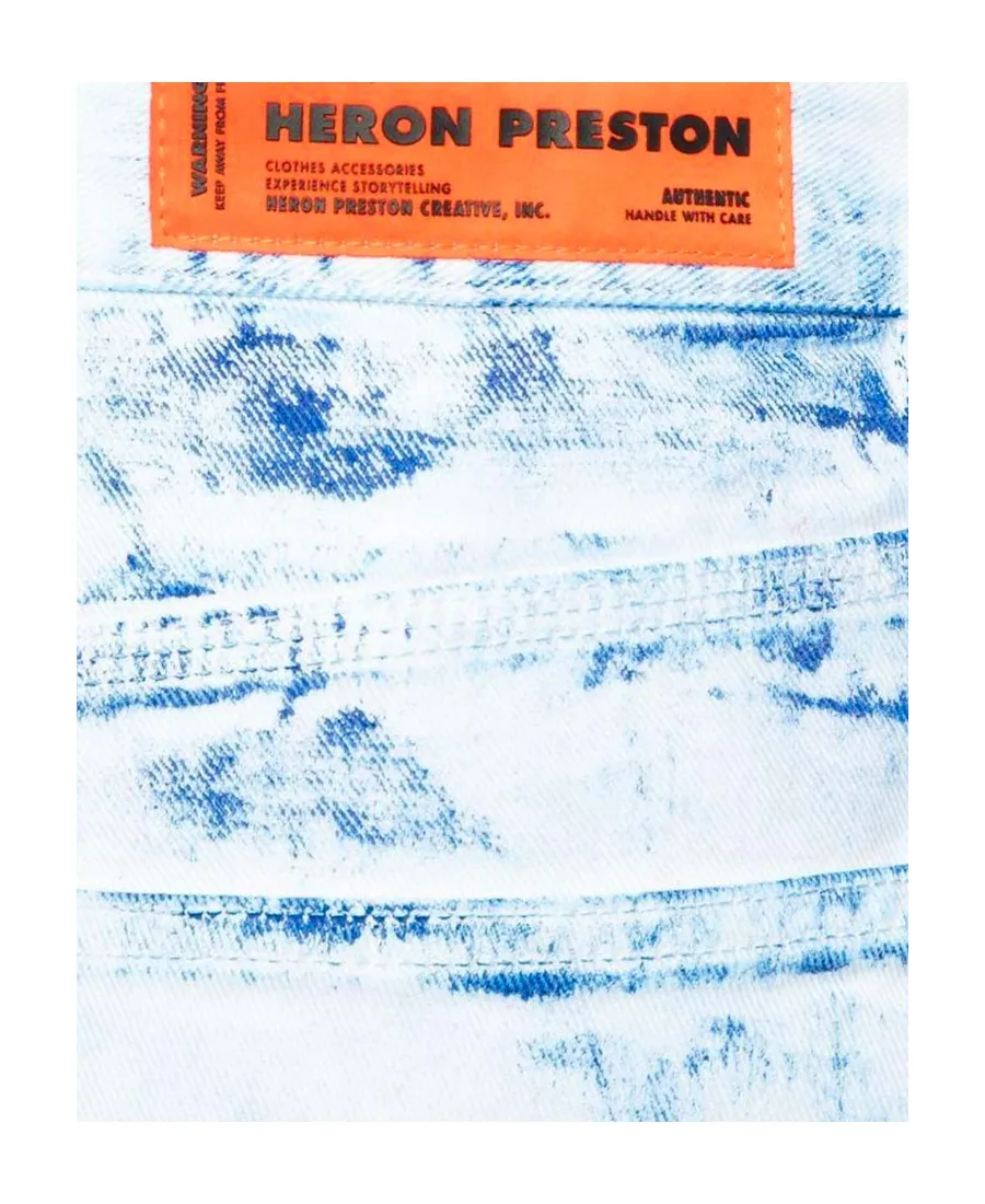 Paint Effect Straight Leg Jeans