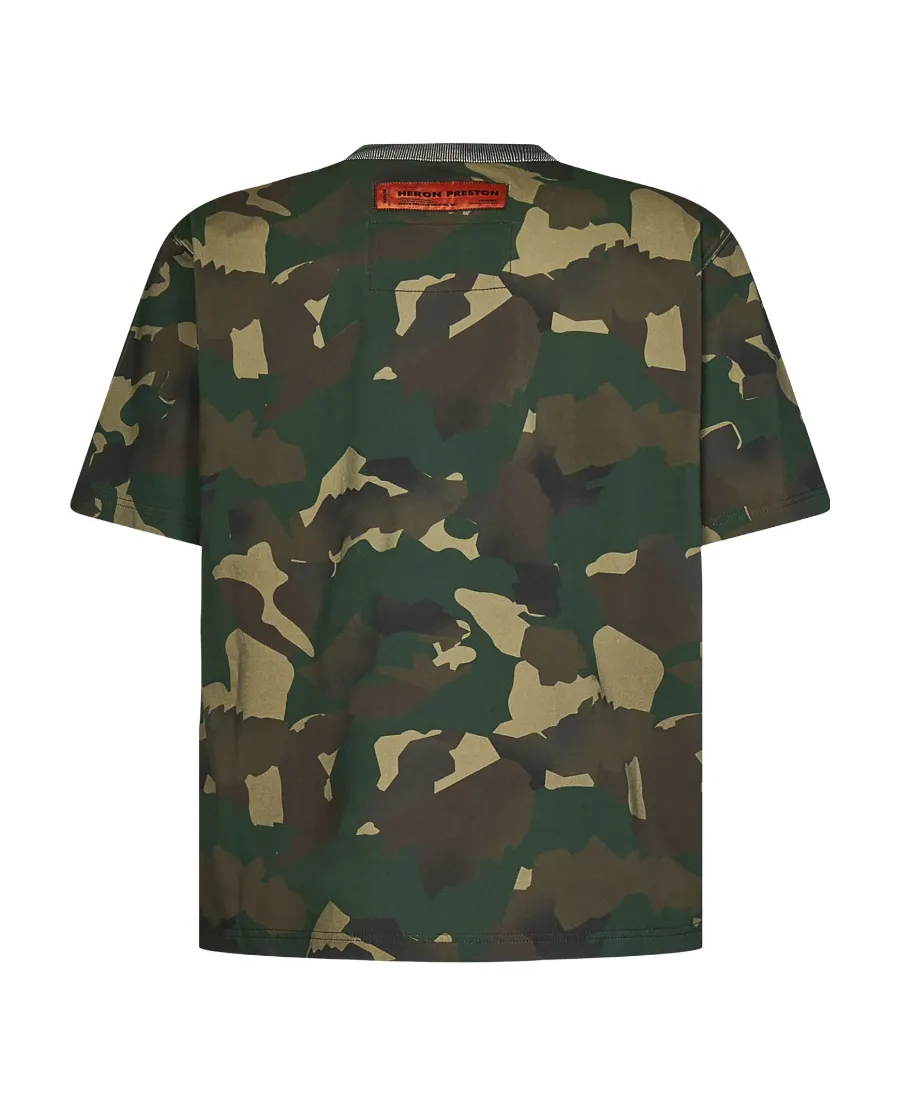 Camouflage Printed Crewneck T-Shirt
