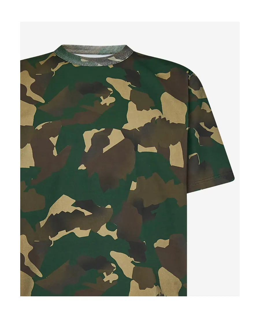Camouflage Printed Crewneck T-Shirt