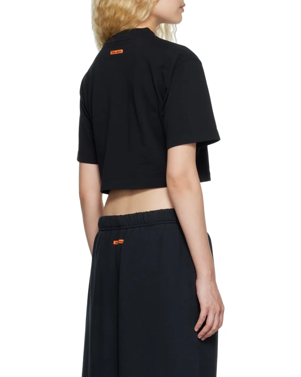 Logo Embroidered Cropped T-Shirt