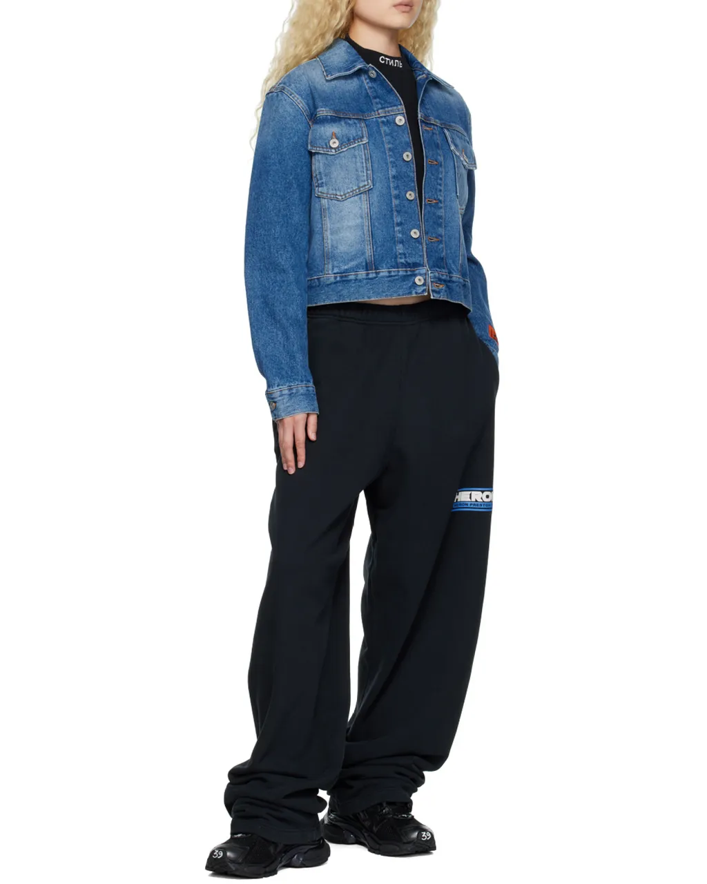Logo Embroidered Cropped T-Shirt