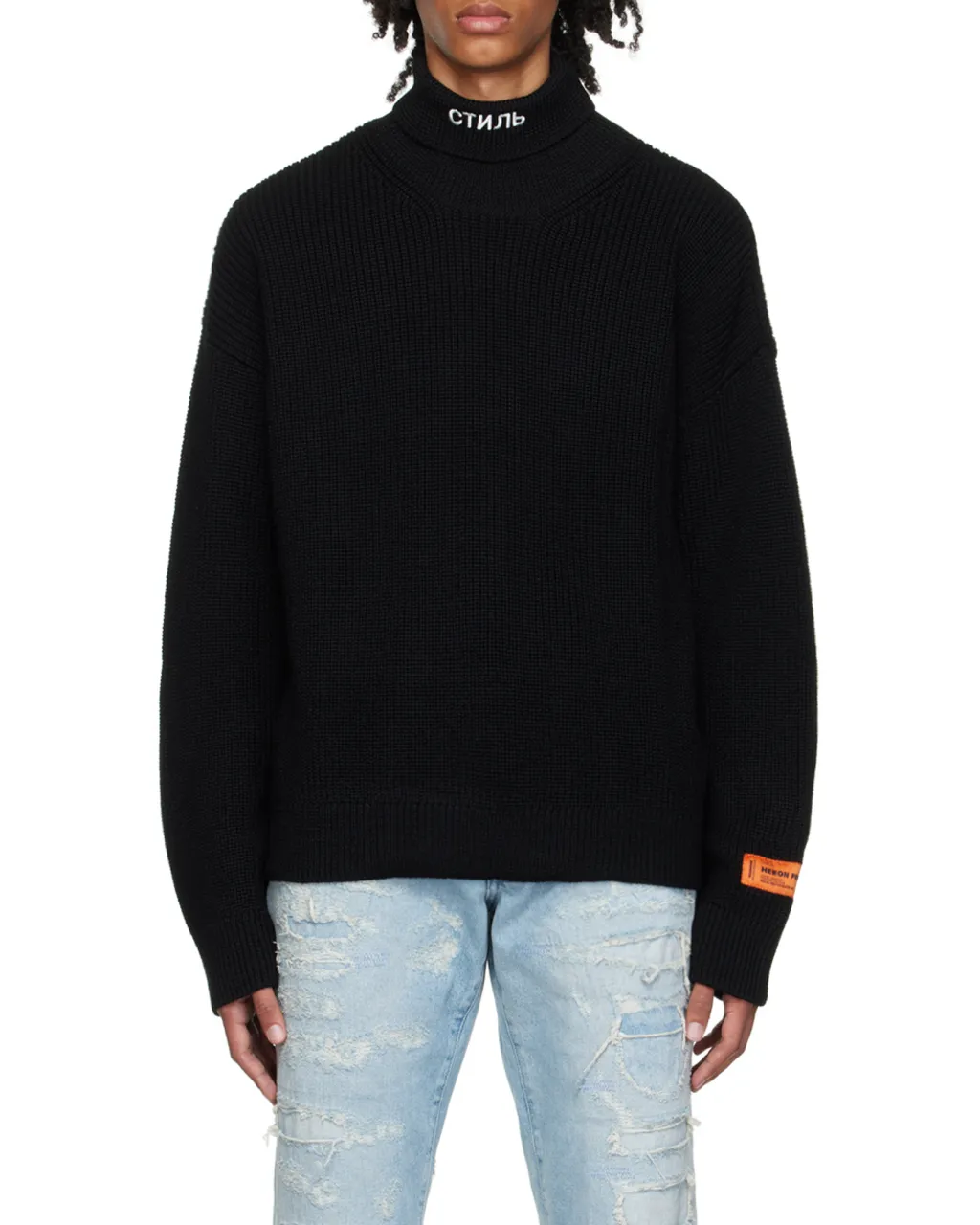 Ribbed Knit Rollneck Sweater