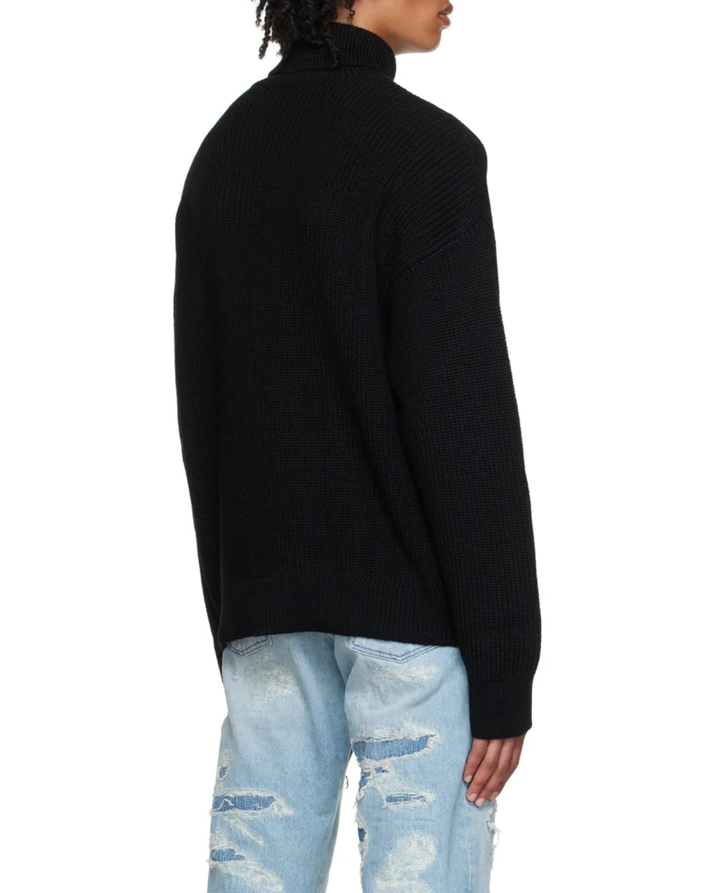 Ribbed Knit Rollneck Sweater