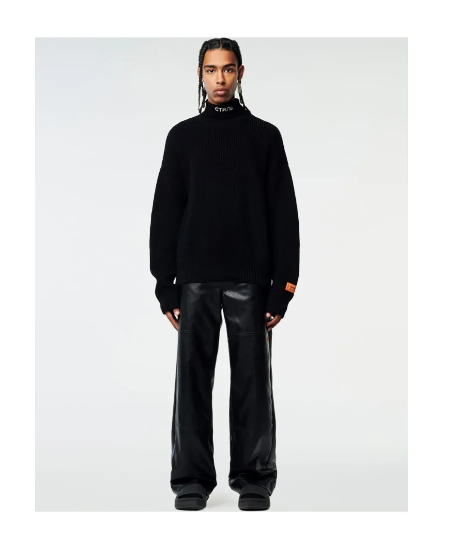 Ribbed Knit Rollneck Sweater