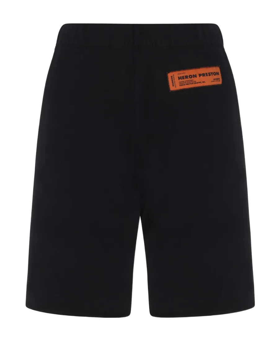 Logo Patch Organic Cotton Knee-Length Shorts