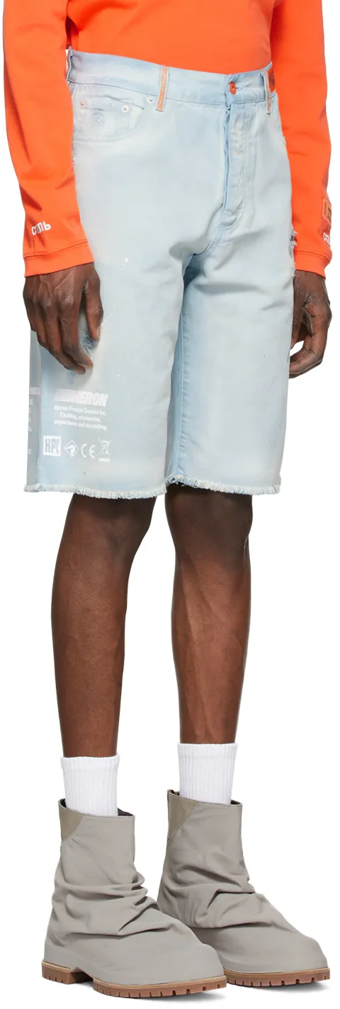 Distressed Denim Shorts