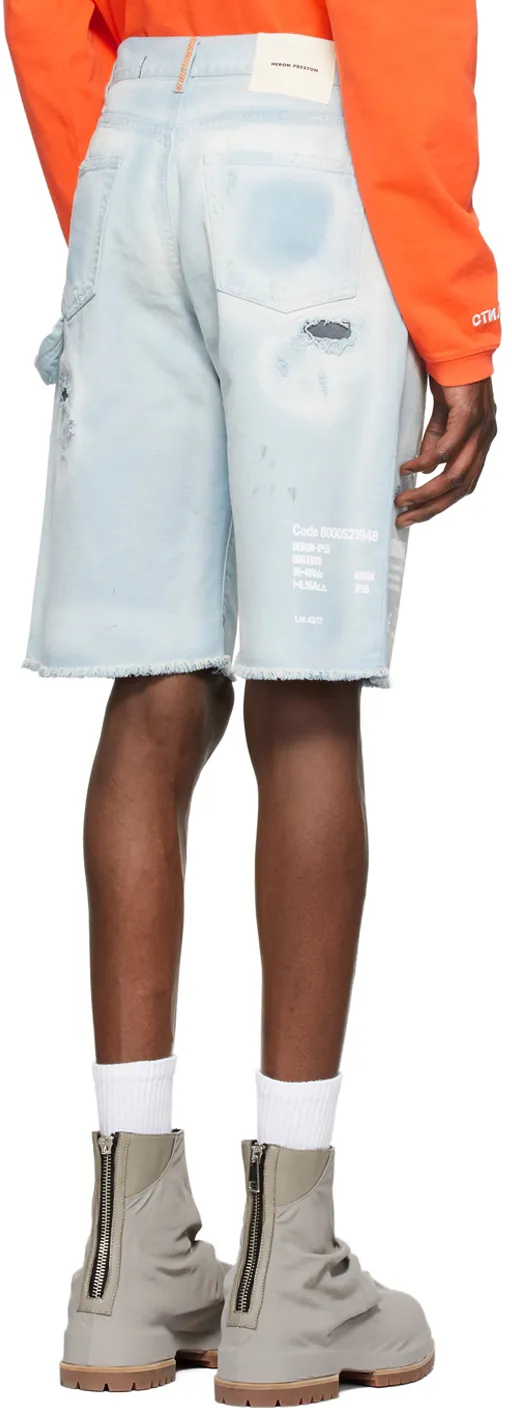 Distressed Denim Shorts