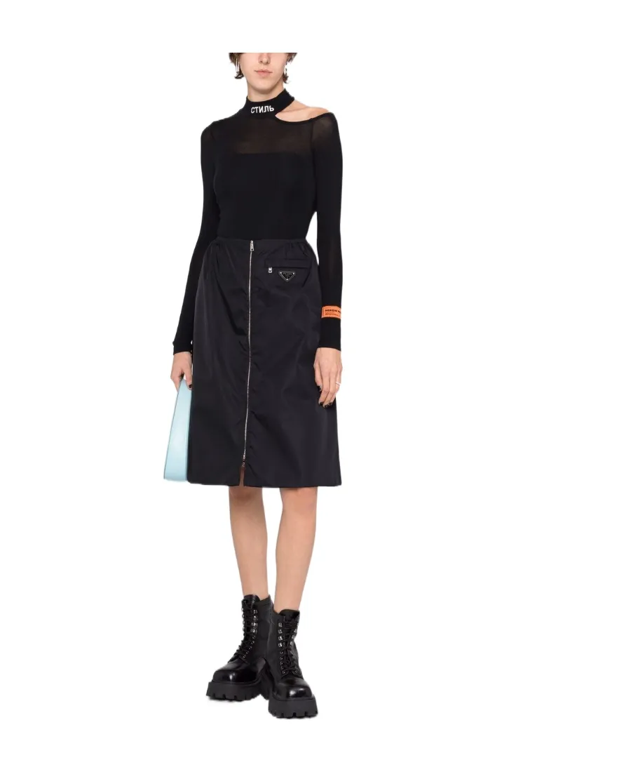 Cut-Out Shoulder Long-Sleeve T-Shirt