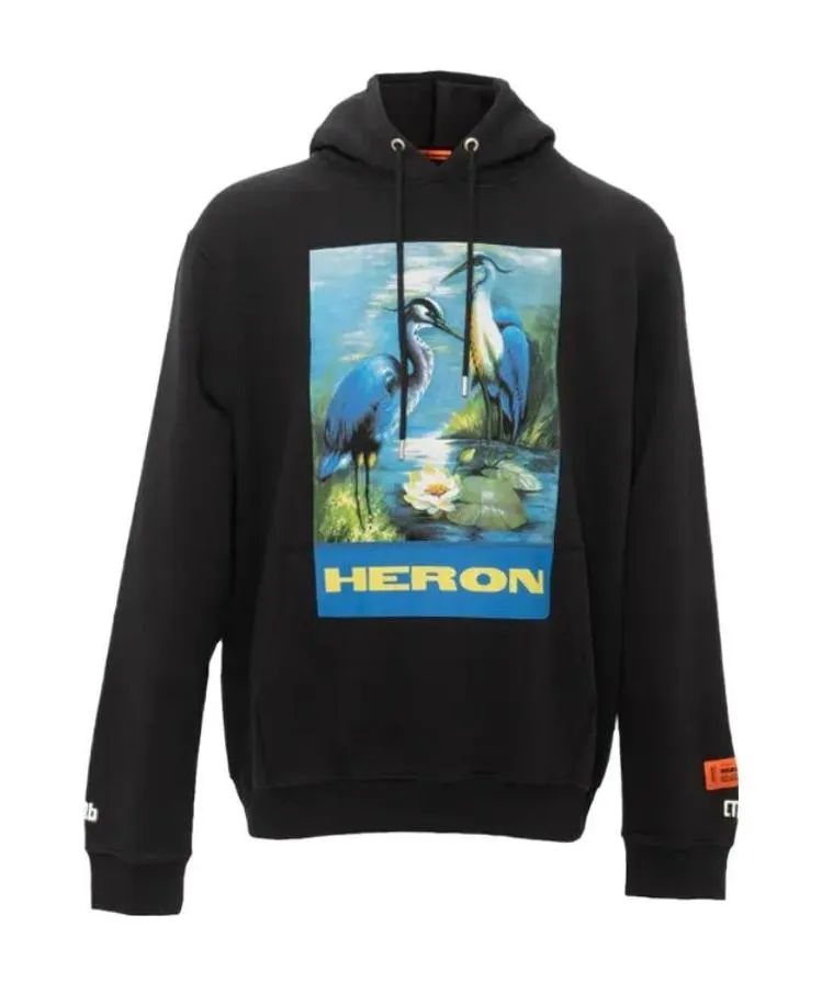 Heron Print Hoodie
