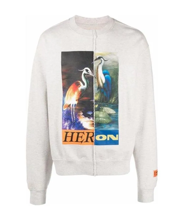 Split Heron Crewneck Sweatshirt