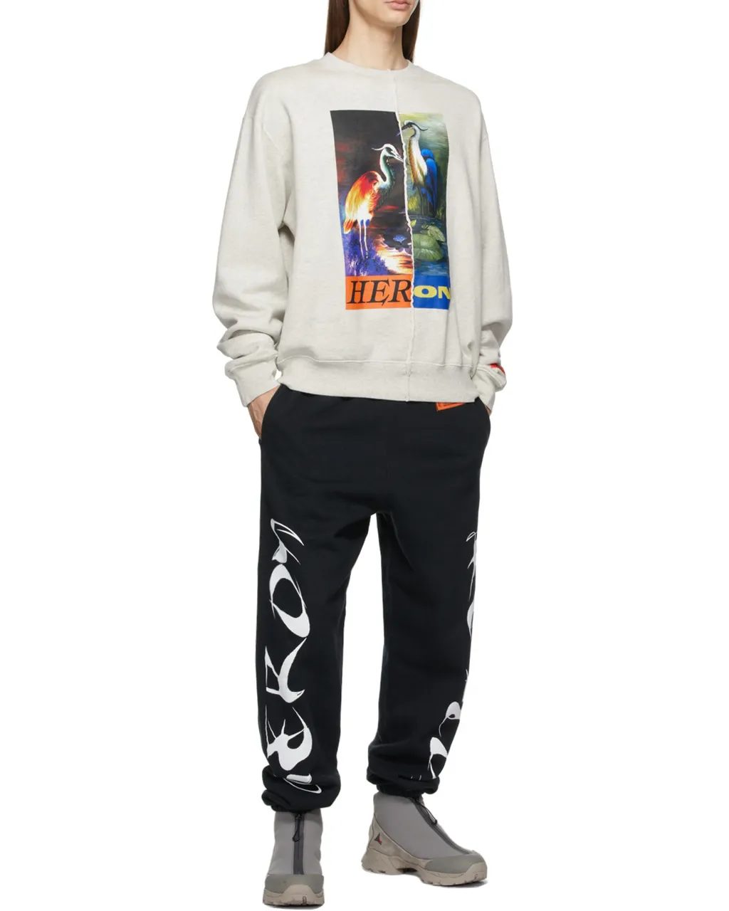 Split Heron Crewneck Sweatshirt