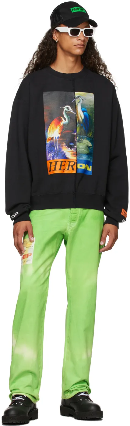 Graphic-Print Patchwork Sweatshirt