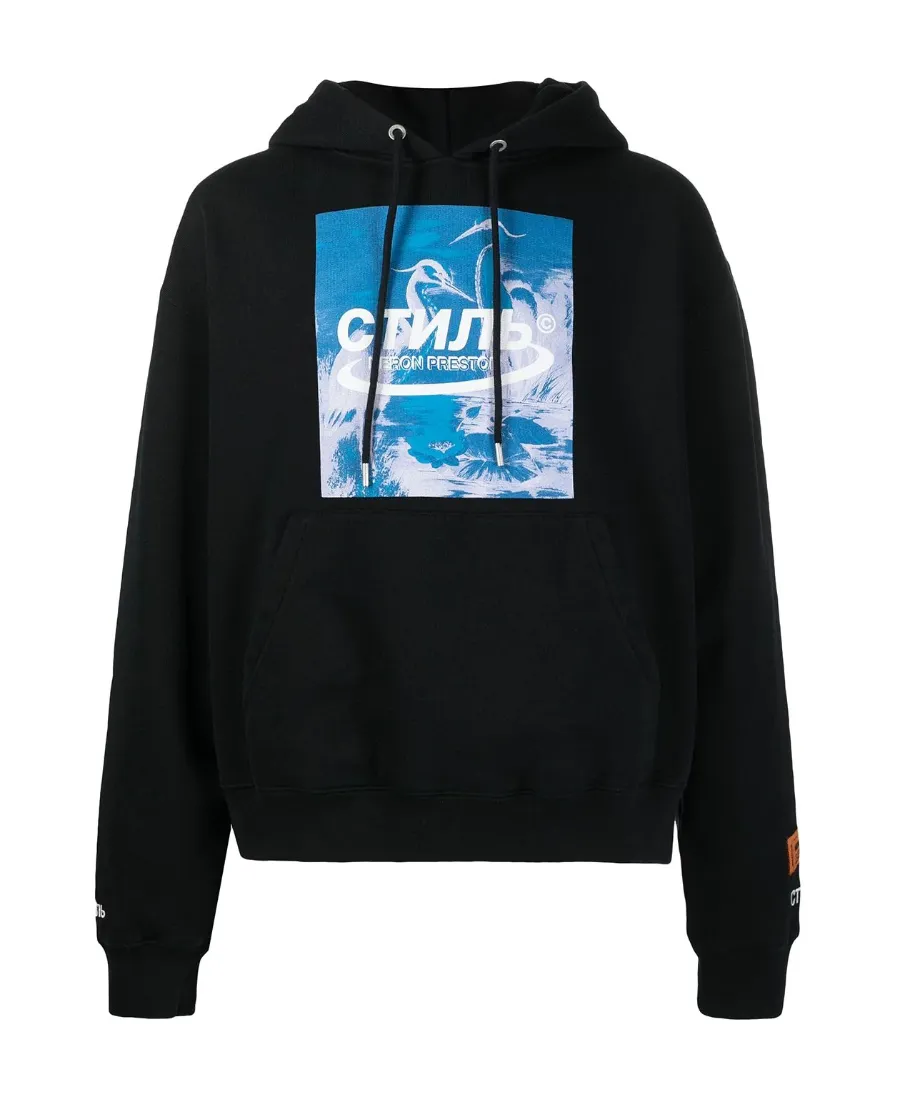 Logo Printed Hooded Sweater