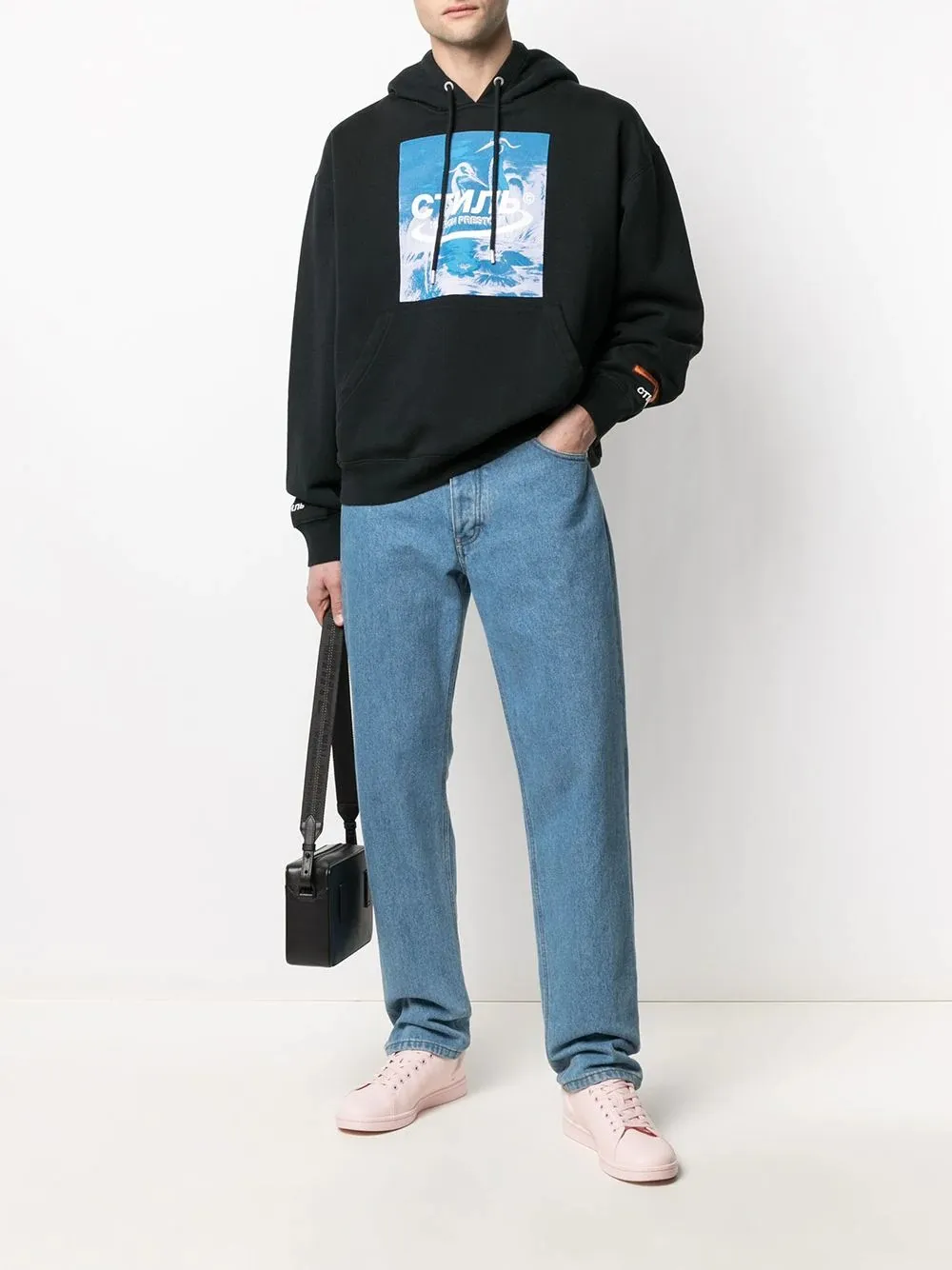 Logo Printed Hooded Sweater