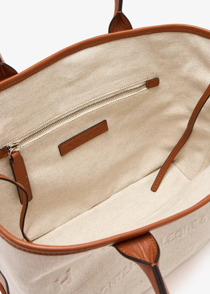 Script Embossed-Logo Tote Bag