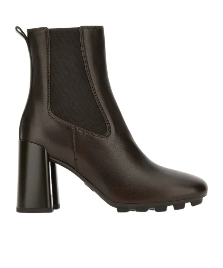 90Mm Block-Heel Leather Boots